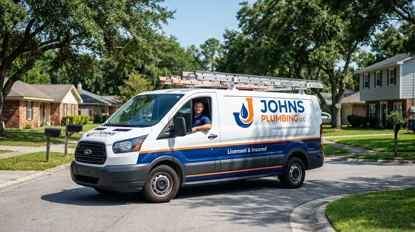 Johns Plumbing LLC service van in Soquel, CA