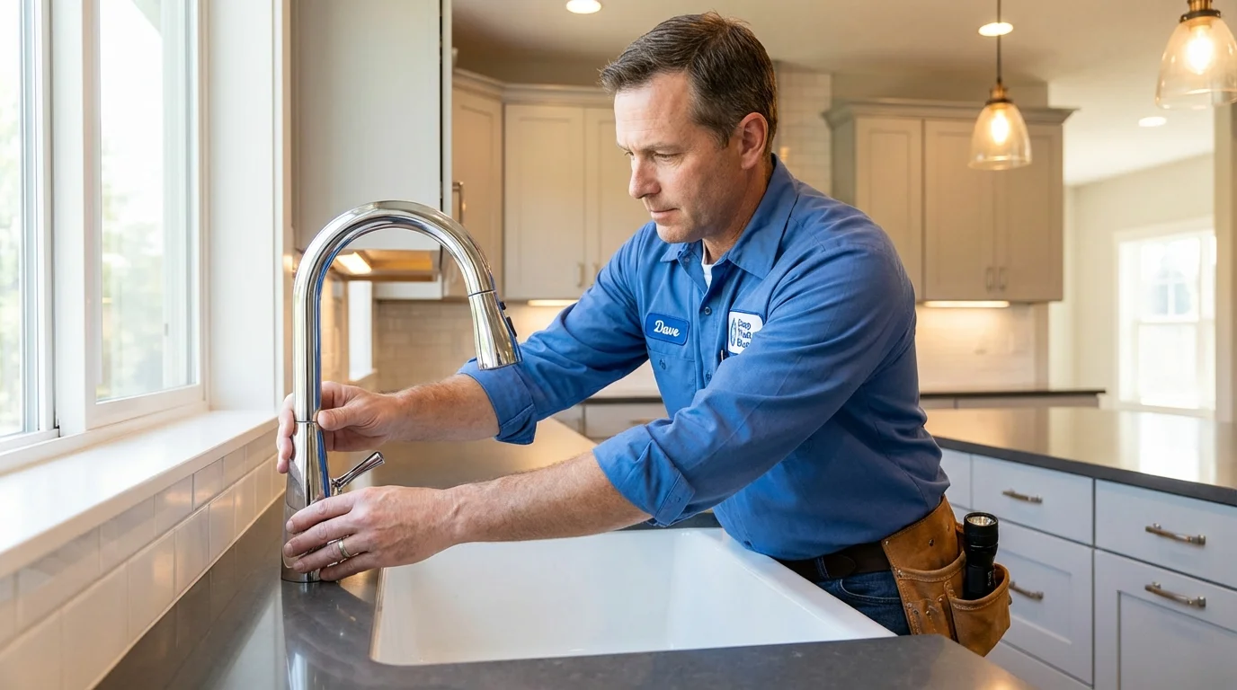 Kitchen faucet installation by Johns Plumbing LLC in Soquel