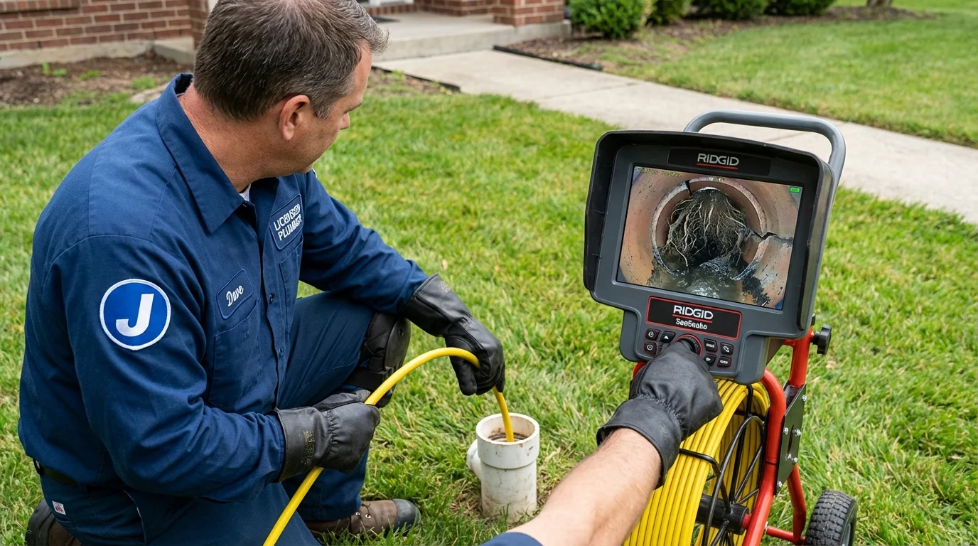 Sewer camera inspection being performed by Johns Plumbing LLC in Soquel