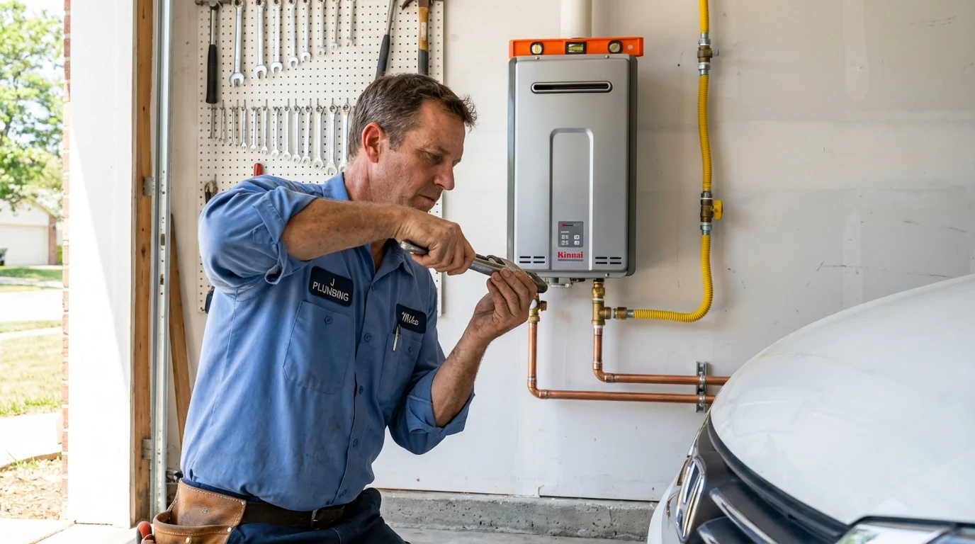 Tankless water heater installation by a Johns Plumbing LLC plumber in Soquel